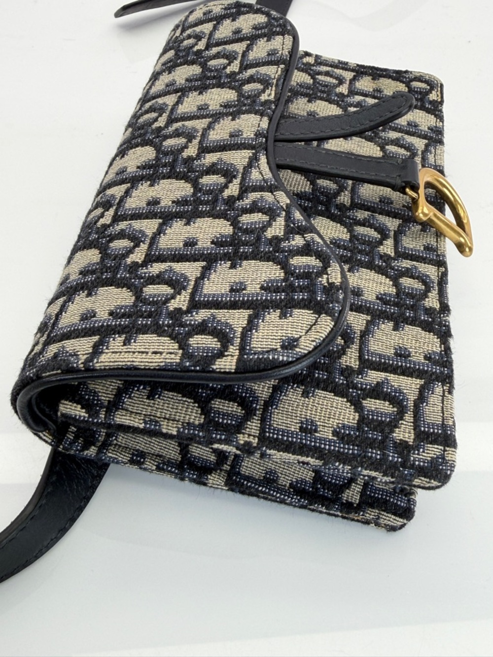 Christian Dior Oblique Navy Saddle Belt Bag - Picture 6 of 15
